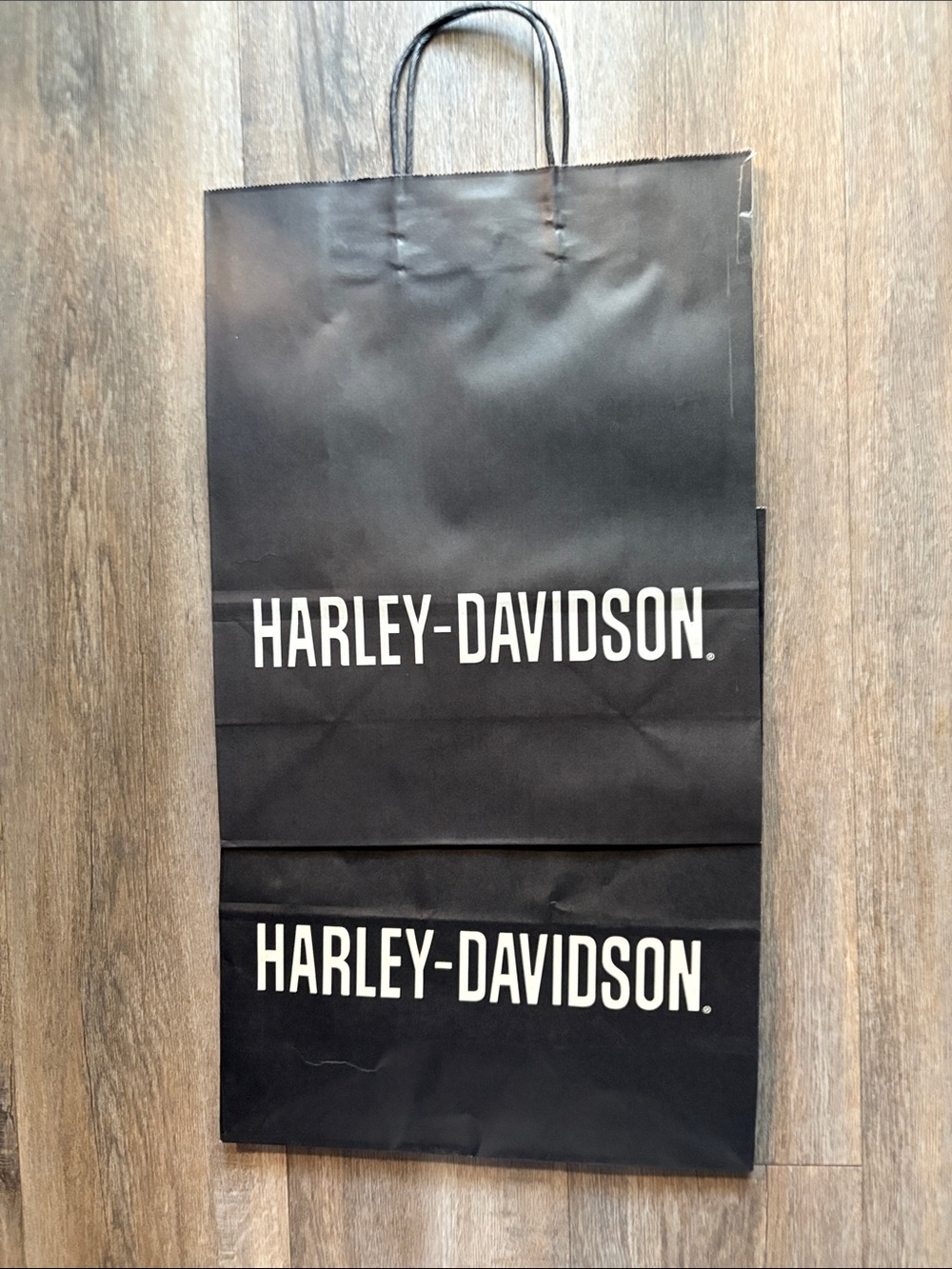 Harley-Davidson Black Shopper Tote with White Logo